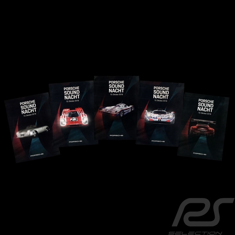 Porsche Sound Nacht 2018 Posters komplett original serie - Selten!