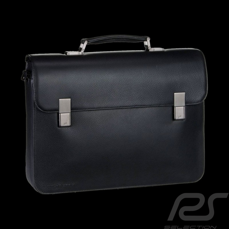 Porsche bag Briefbag black leather Cervo 2.0 FM Porsche Design 4090000459