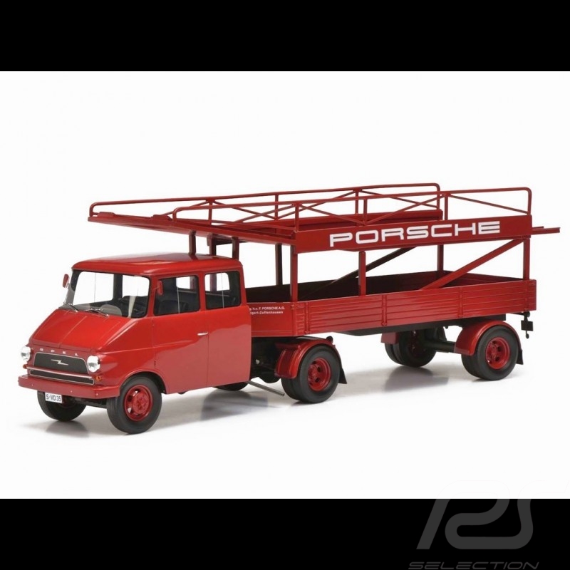 Opel Blitz Porsche LKW-Träger 1963  rot 1/18 Schuco 450008400
