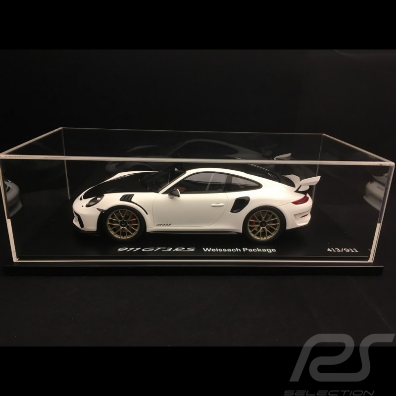 Porsche 911 GT3 RS type 991 phase II Pack Weissach 2018 blanc / noir 1/18 Spark WAP0211690K