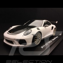 Porsche 911 GT3 RS type 991 Mark II Pack Weissach 2018 White / black 1/18 Spark WAP0211690K