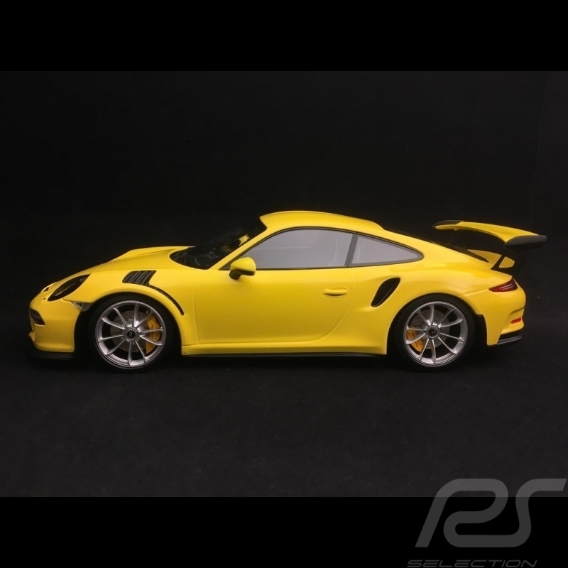Porsche 911 typ 991 GT3 RS 2015 gelb / silber 1/18 Minichamps 153066231