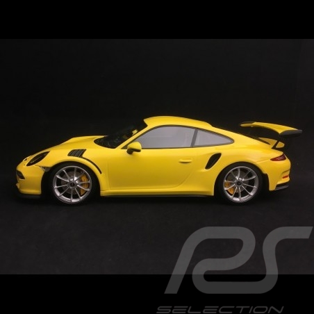 Porsche 911 type 991 GT3 RS 2015 yellow / silver 1/18 Minichamps 153066231