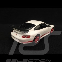 Porsche 911 type 996 GT3 RS 2004 white red stripes 1/43 Minichamps WAP02011114