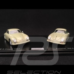 Set Porsche History 356 A Coupé / 356 A Hardtop 1957 steingrau 1/43 Spark HPTRMOD01