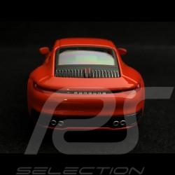 Porsche 911 type 992 Carrera 4S Coupe lava orange Pullback toy 1/43 Maisto WAP0200270K