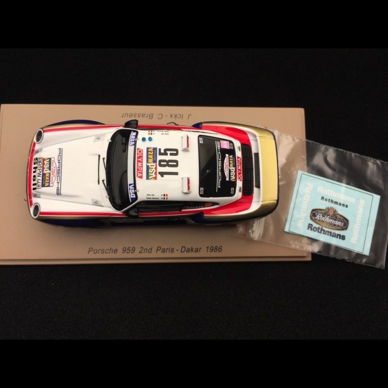 Porsche 959 #186 Paris Dakar スパーク 1/43 Porsche 959 2nd Paris