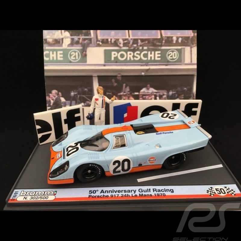 Porsche 917 K Gulf Le Mans 1970 n° 20 mit figuren 1/43 Brumm S1801