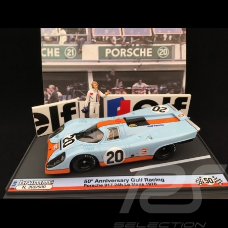 Porsche 917 K Gulf Le Mans 1970 n° 20 mit figuren 1/43 Brumm S1801