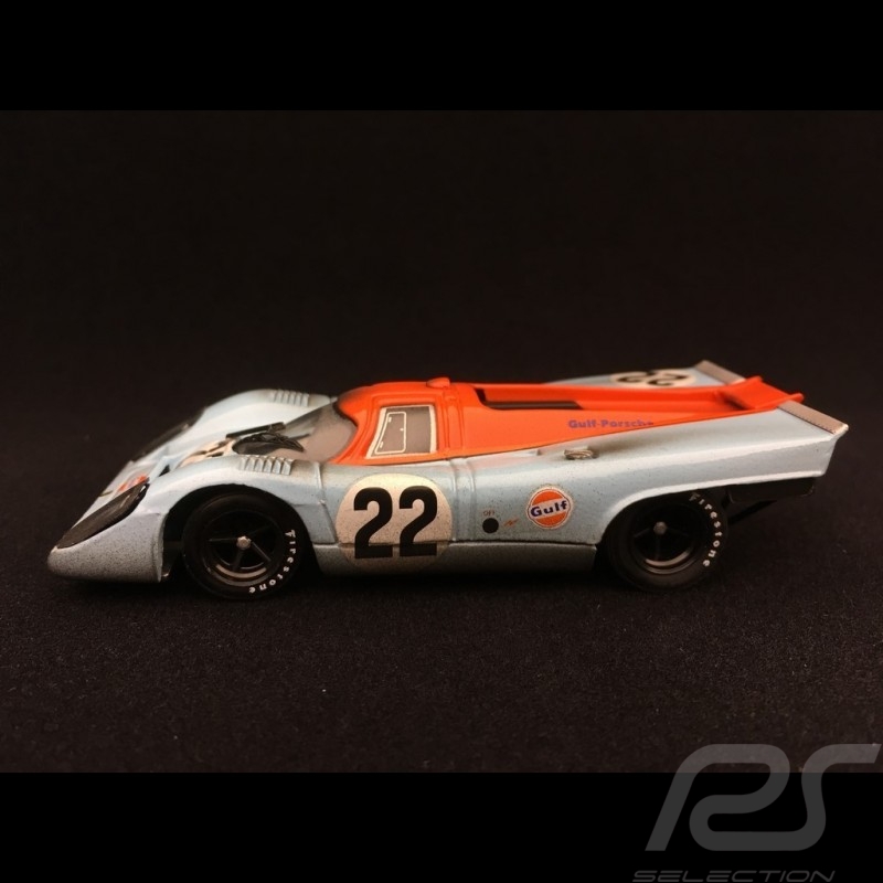 Porsche 917 K Le Mans 1970 n° 22 Gulf JWA finish line 1/43 Brumm R495R