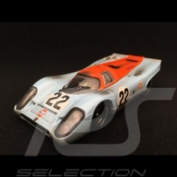 Porsche 917 K Le Mans 1970 n° 22 Gulf JWA finish line 1/43 Brumm R495R