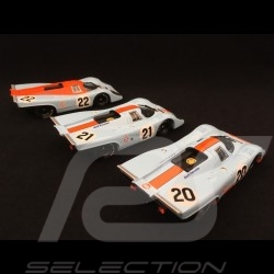 Set Porsche 917 K Le Mans 1970 Gulf JWA 1/43 Brumm R493 R494 R495