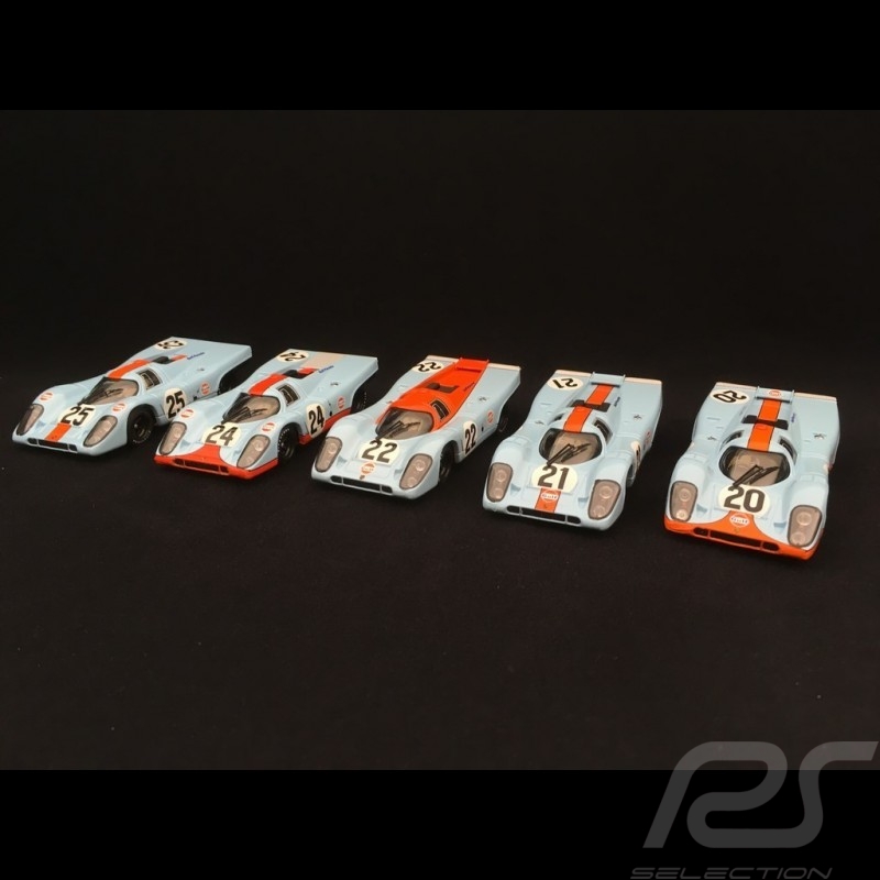 Set Porsche 917 K Gulf JWA 1970 1/43 Brumm R555 R556 R493 R494 R495
