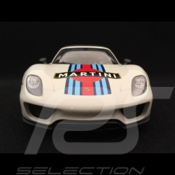 Porsche 918 Spyder Weissach Martini n° 23 blanc-gris 1/18 Welly MAP02184918