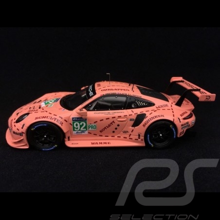 Porsche 911 RSR type 991 vainqueur winner sieger 24h du Mans 2018 n° 92 1/43 Spark WAP0209250K Cochon rose Pink Pig Sau