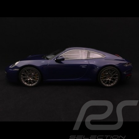 Porsche 911 type 992 Carrera 4S Coupe bleu gentiane gentian blue Enzianblau 1/18 Minichamps WAP0211830K