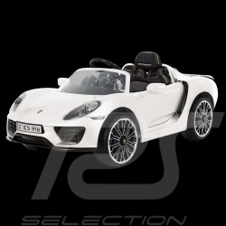 Voiture électrique porteur pour enfant 12V Porsche 918 Spyder Blanc Battery vehicle Batterie-auto