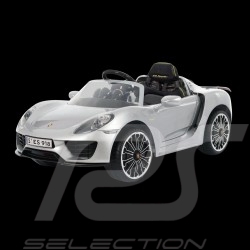 Voiture électrique porteur pour enfant 12V Porsche 918 Spyder gris métallisé Battery vehicle Batterie-auto