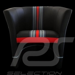 Fauteuil cabriolet Tub chair Tubstuhl Racing Inside n° 1 noir Racing team / rouge