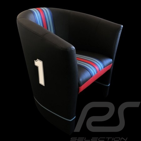 Tub chair Racing Inside n° 1 black Racing team / red