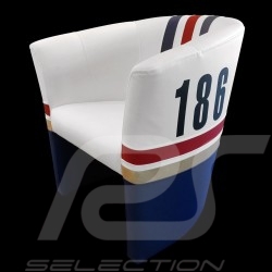 Tub chair Racing Inside n° 186 white / blue / red / gold Dakar