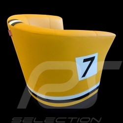 Tub chair Racing Inside n° 7 Fashion yellow / black / white
