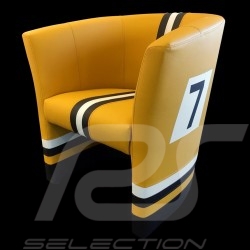 Fauteuil cabriolet Tub chair Tubstuhl Racing Inside n° 7 jaune Fashion / noir / blanc