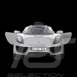 Battery vehicle Electric carrier for children 12V Porsche 918 Spyder Silver grey