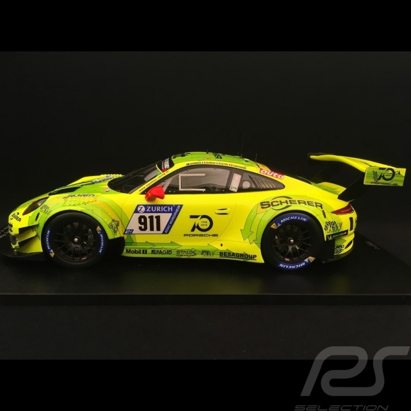 Porsche 911 type 991 GT3 R Nürburgring 2018 n° 911 Manthey racing 1/18 Spark 18SG031