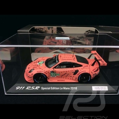 Porsche 911 RSR type 991 24h du Mans 2018 n° 92 Cochon rose Exemplaire N° 4/2018 1/43 Spark WAP0209250K vainqueur winner sieger