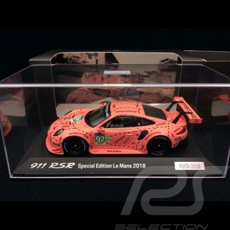 Porsche 911 RSR type 991 winner 24h du Mans 2018 n° 92 Pink Pig Copy N° 2/2018 1/43 Spark WAP0209250K