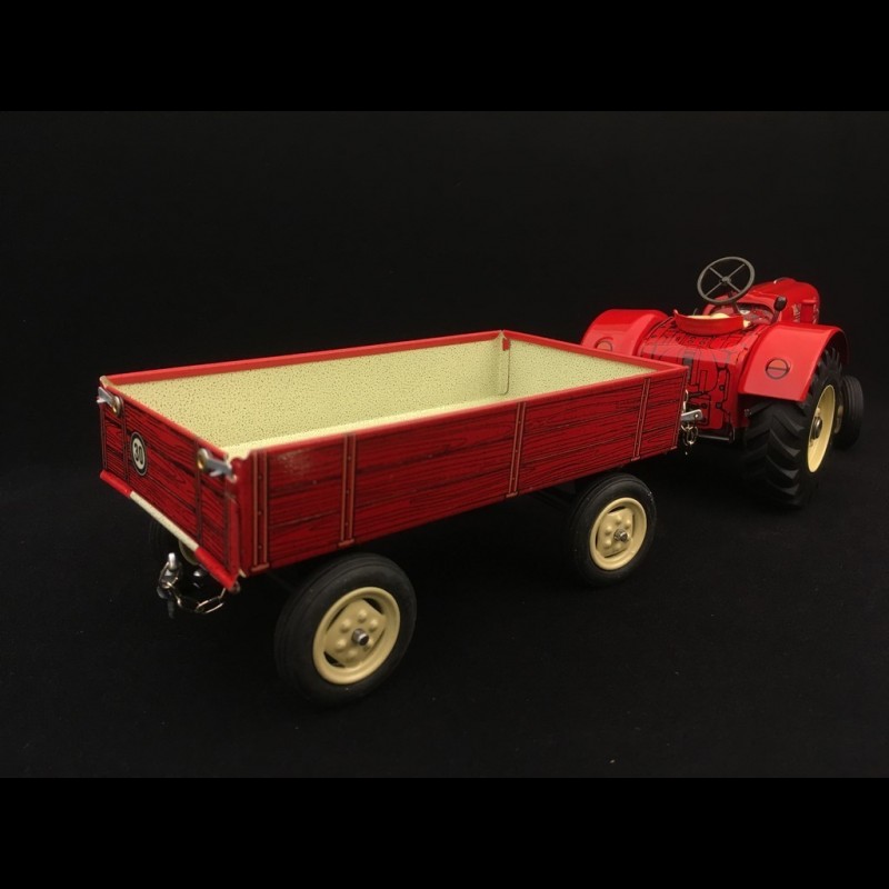 Porsche Diesel Tracteur Master 419 avec remorque jouet tôle 1/25 Kovap 0321  0430