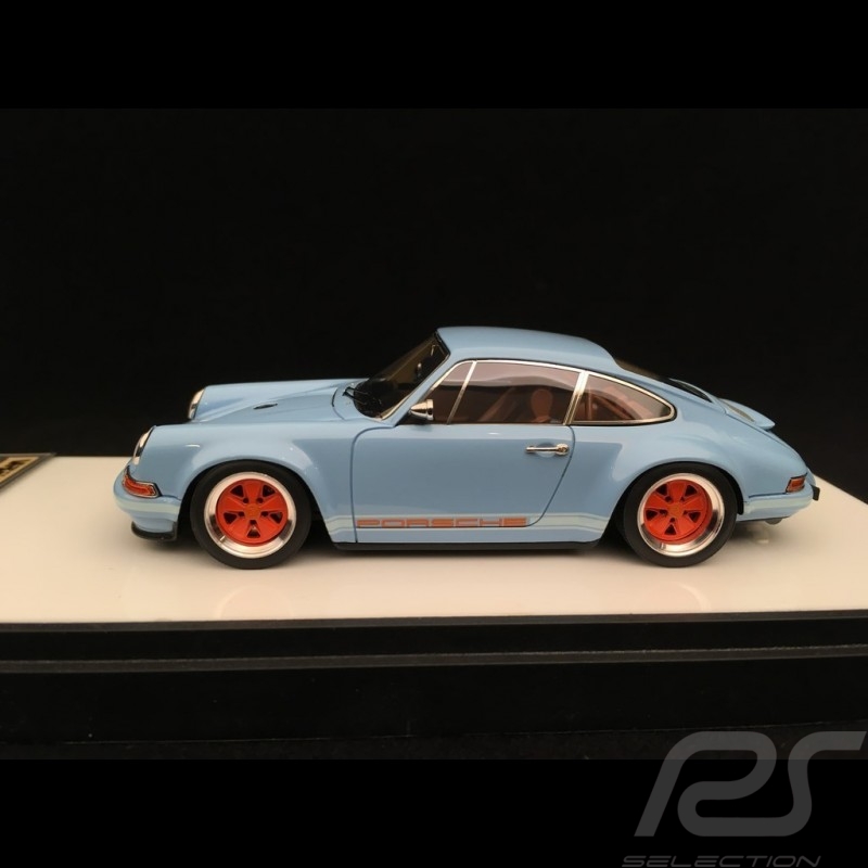 Singer Porsche 911 type 964 bleu Gulf 1/43 Make Up Vision VM111A Gulf blue Gulfblau 