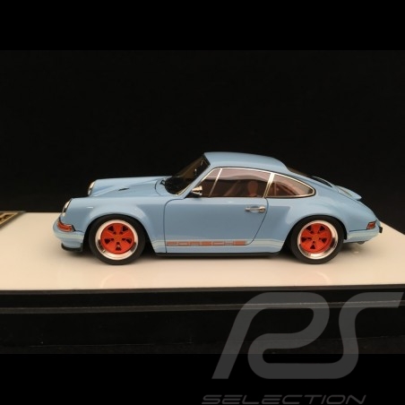 Singer Porsche 911 type 964 Gulf blue 1/43 Make Up Vision VM111A