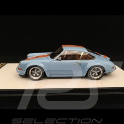 Porsche 911 type 964 Singer bleu Gulf  / bandes orange 1/43 Make Up Vision VM111I