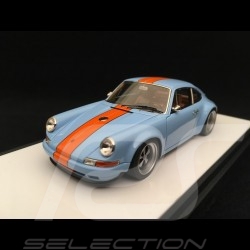 Porsche 911 type 964 Singer bleu Gulf  / bandes orange 1/43 Make Up Vision VM111I