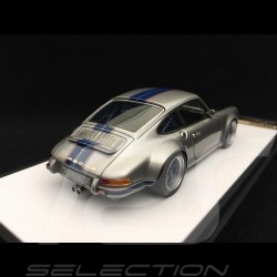 Porsche 911 type 964 Singer argent titane  / bandes bleues 1/43 Make Up Vision VM111J