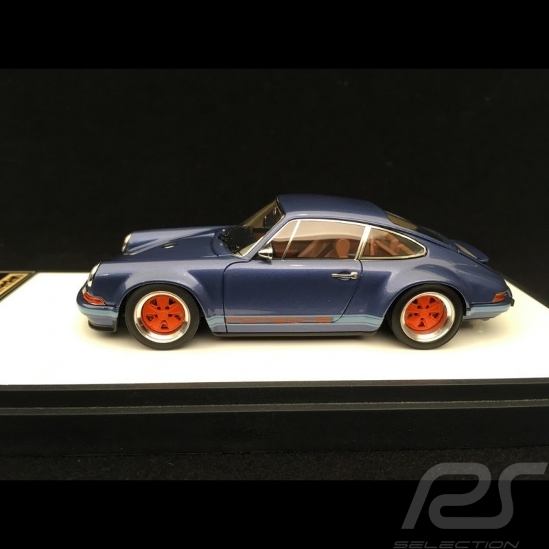 Singer Porsche 911 type 964 bleu glacial métallisé 1/43 Make Up Vision VM111K