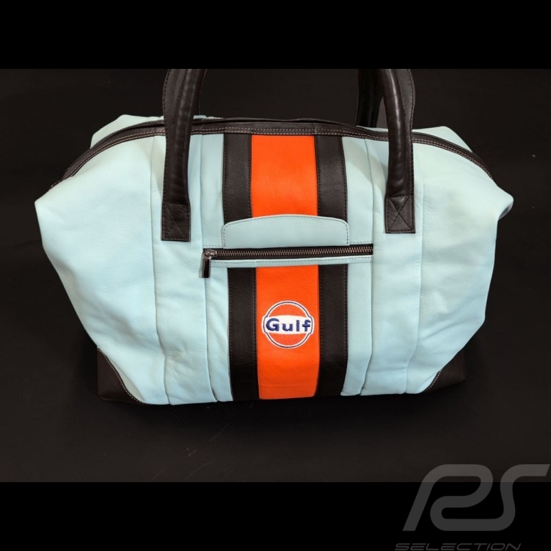 Gulf Racing Travel bag leather blue / orange / black Selection RS