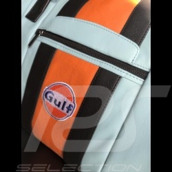 Gulf Racing Reisetasche Leder blau / orange / schwarz