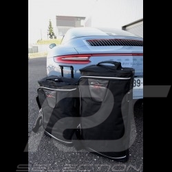 Ensemble de bagages Porsche 997 sur mesure en toile noir - Trolley et sac de voyage Luggage set Reisegepäck 