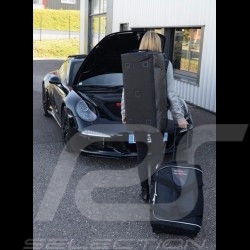 Ensemble de bagages Porsche 996 sur mesure en toile noir - Trolley et sac de voyage Luggage set Reisegepäck 