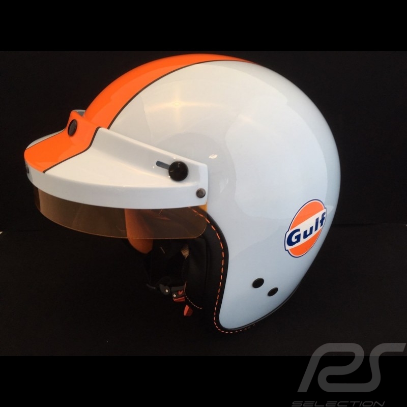 Casque de course vintage trois rayures