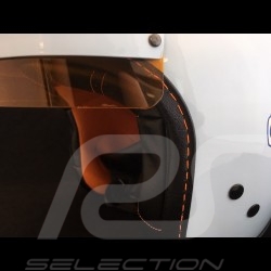 Casque de course vintage trois rayures