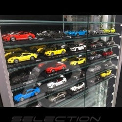 Wall-mounted Display Unit specially conceived to showcase up to 55 Porsche model cars 1/43 scale perfume