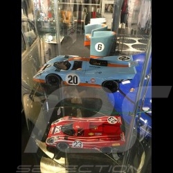 Vitrine ovale 360 degrés spéciale modèles réduits 5 miniatures Porsche à l'échelle 1/12