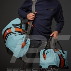 Gulf Racing Reisetasche Leder blau / orange / schwarz