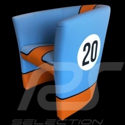 Leder Tubstuhl Racing Inside n° 20 blau Racing team / orange