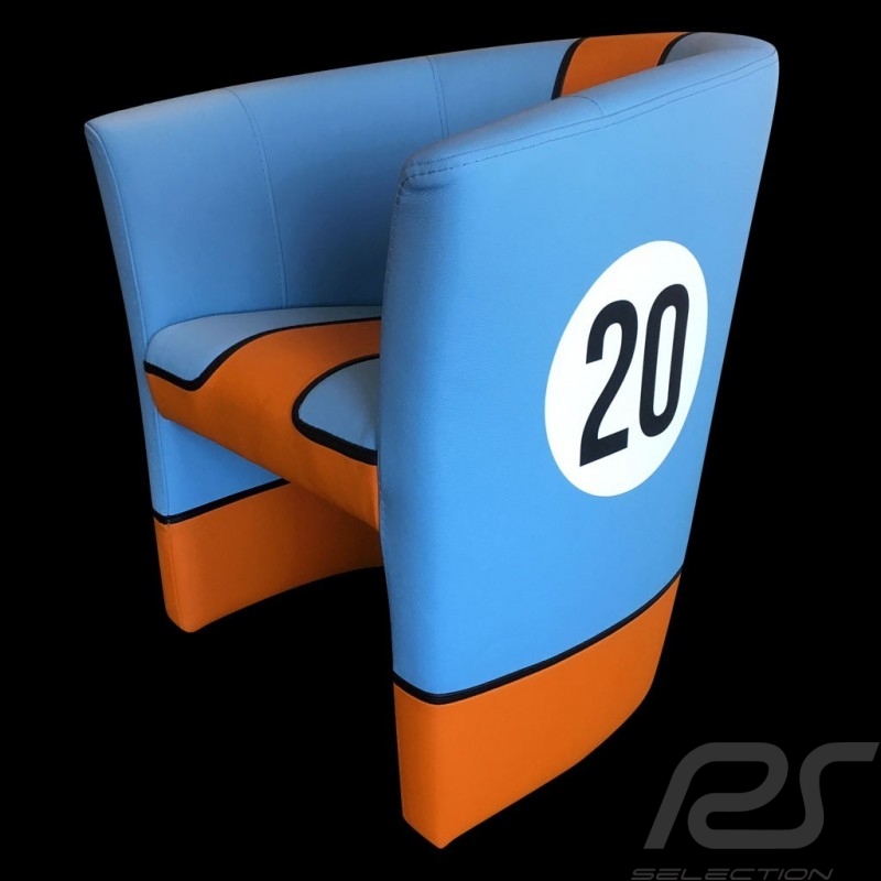 Leder Tubstuhl Racing Inside n° 20 blau Racing team / orange