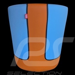 Leather Tub chair Racing Inside n° 20 blue Racing team / orange